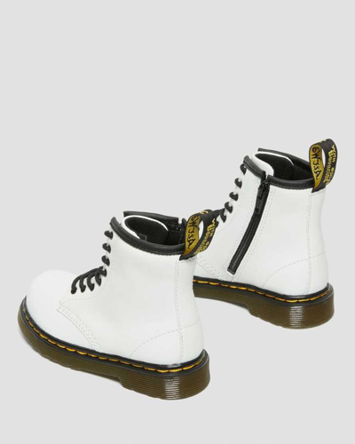 Shop Dr. Martens' Toddler 1460 Leather Lace Up Boots In White