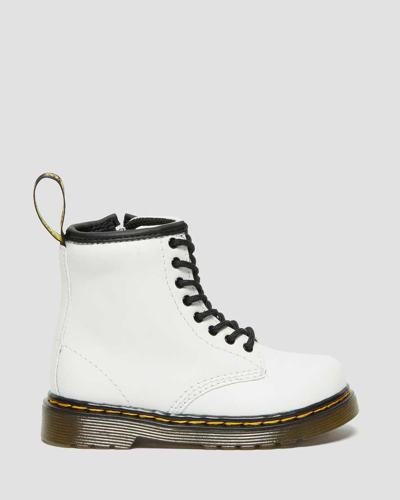 Shop Dr. Martens' Toddler 1460 Leather Lace Up Boots In White