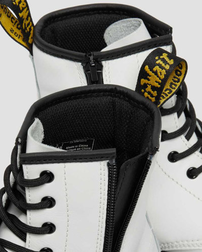 Shop Dr. Martens' Youth 1460 Leather Lace Up Boots In White