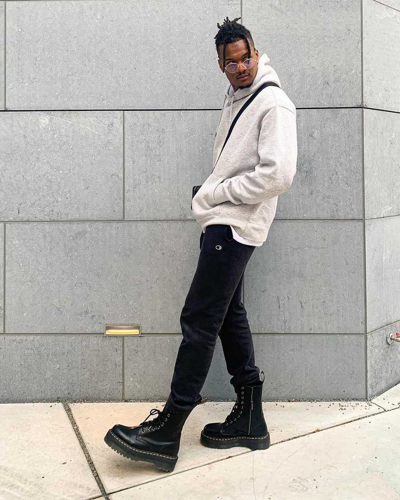 Dr. Martens' Unisex Jadon 8 Eye Boots In Schwarz