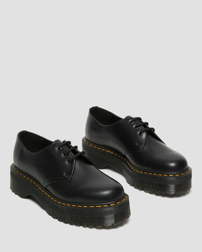 Shop Dr. Martens' 1461 Smooth Leather Platform Shoes In Schwarz