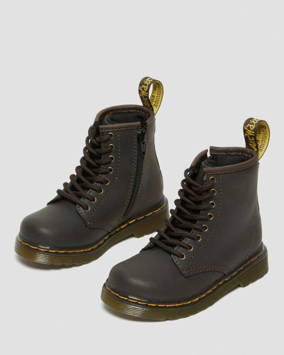 Shop Dr. Martens' Toddler 1460 Wildhorse Leather Lace Up Boots In Brown