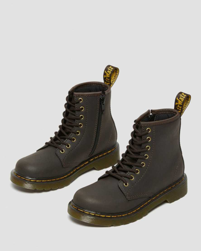 Shop Dr. Martens' Junior 1460 Wildhorse Leather Lace Up Boots In Brown