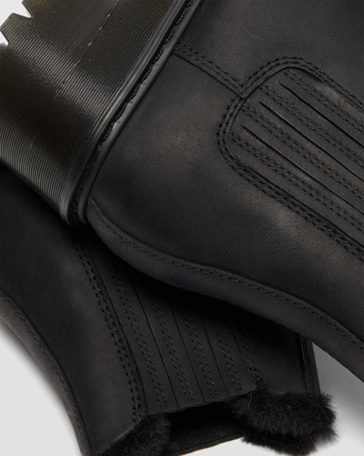 Shop Dr. Martens' Women's Rometty Faux Fur Leather Chelsea Boots In Black