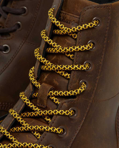 Dr. Martens Combs Crazy Horse Leather Casual Boots In Brown