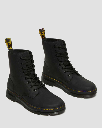 Dr. Martens' Combs Leather Casual Boots In Black