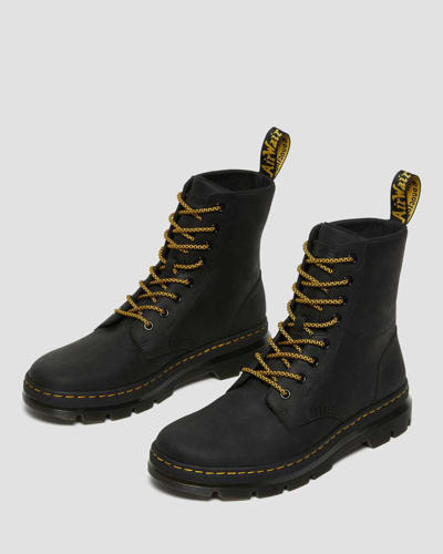 Dr. Martens' Combs Leather Casual Boots In Black