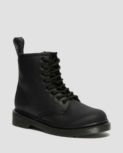 Dr. Martens' Junior 1460 Faux Fur Lined Boots In Black