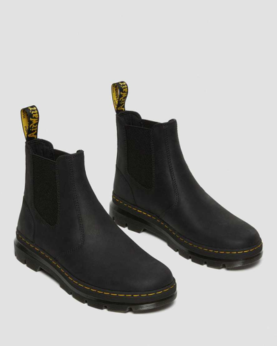 Dr. Martens Embury Mens Lugged Sole Leather Chukka Boots In Black