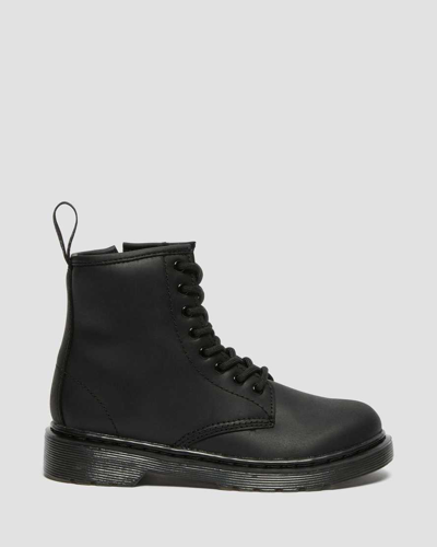 Dr. Martens' Junior 1460 Faux Fur Lined Boots In Black