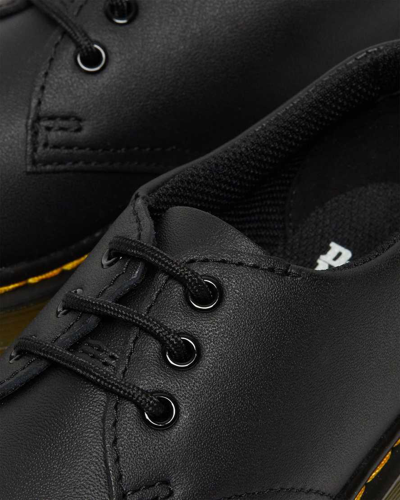 Dr. Martens' Junior 1461 Softy T Leather Shoes In Black