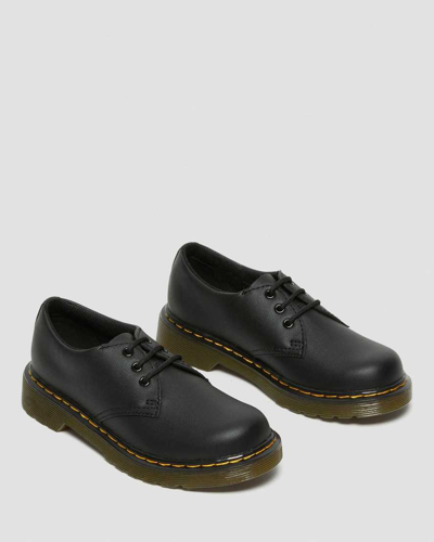 Dr. Martens' Junior 1461 Softy T Leather Shoes In Black