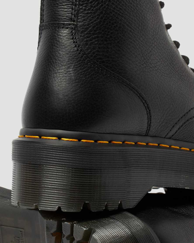 Dr. Martens Black Leather Jadon Pisa Platform Boots In Schwarz