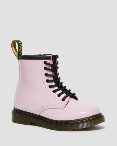 Shop Dr. Martens' Toddler 1460 Patent Leather Lace Up Boots In Pink