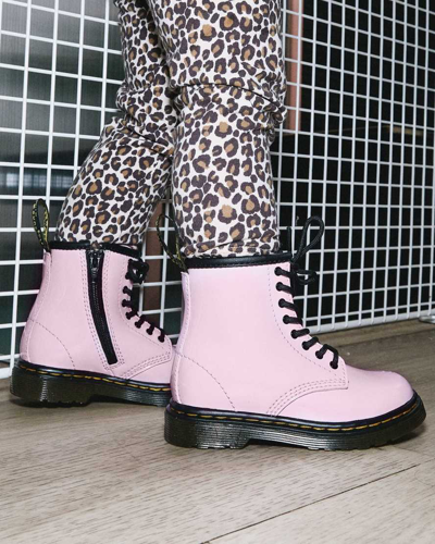 Shop Dr. Martens' Toddler 1460 Patent Leather Lace Up Boots In Pink