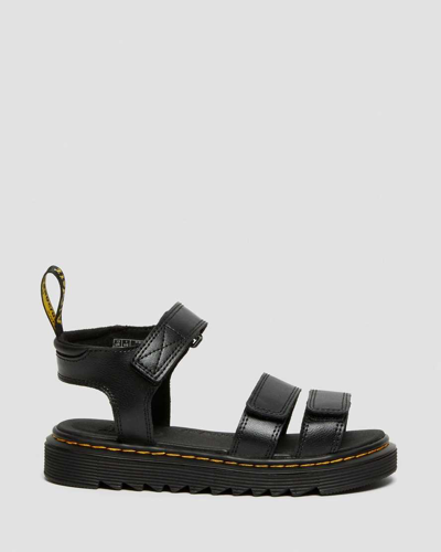 Shop Dr. Martens' Junior Klaire Leather Strap Sandals In Black