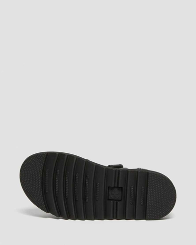 Dr. Martens' Klaire Chunky-strap Leather Sandals 6-10 Years In Black