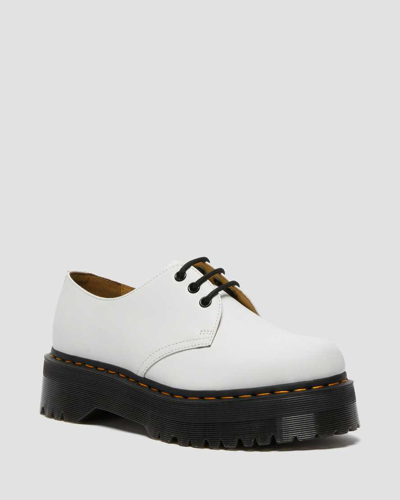 Shop Dr. Martens' 1461 Smooth Leather Platform Shoes In Weiss
