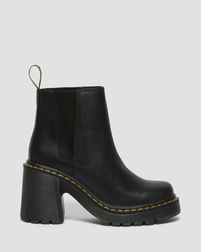 Shop Dr. Martens' Damen Spence Leder Chelsea-stiefel Mit Absatz In Black