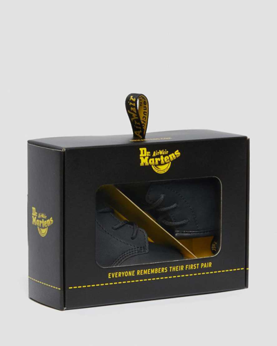Dr. Martens' Newborn 1460 Auburn Leather Booties Boots In Black