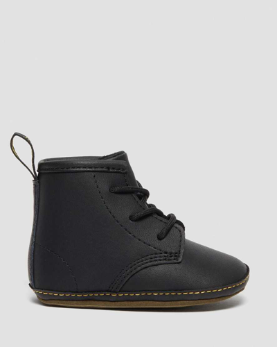 Dr. Martens' Newborn 1460 Auburn Leather Booties Boots In Black