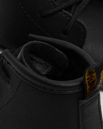 Dr. Martens' Newborn 1460 Auburn Leather Booties Boots In Black