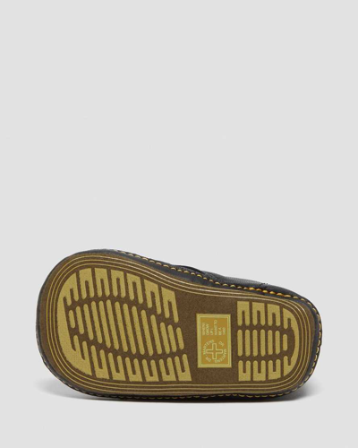 Dr. Martens' Newborn 1460 Auburn Leather Booties Boots In Black