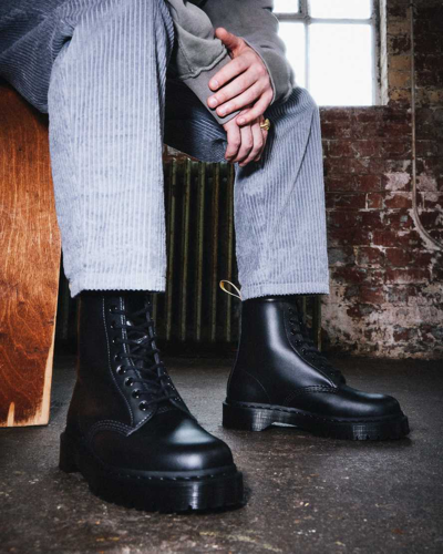 Shop Dr. Martens' Vegan 1460 Bex Mono Lace Up Boots In Black