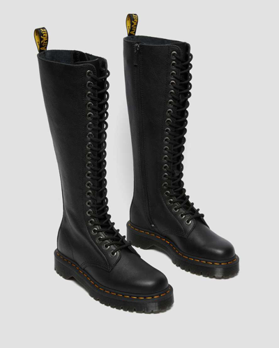 Shop Dr. Martens' 1b60 Bex Pisa Leather Knee High Boots In Schwarz