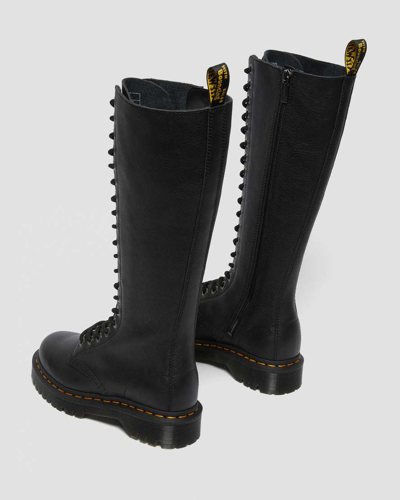 Shop Dr. Martens' 1b60 Bex Pisa Leather Knee High Boots In Schwarz