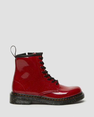 Shop Dr. Martens Junior's 1460 Glitter Lace Up Boots In Red