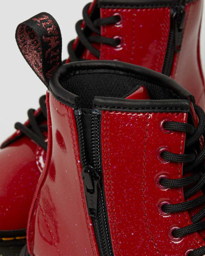 Shop Dr. Martens Junior's 1460 Glitter Lace Up Boots In Red