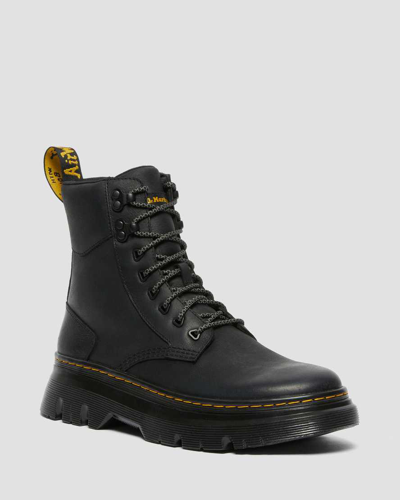 Dr. Martens Tarik 8 Eyelet Leather And Mesh Boots In Black | ModeSens