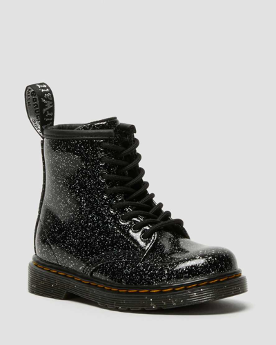 Shop Dr. Martens' Toddler 1460 Glitter Lace Up Boots In Black
