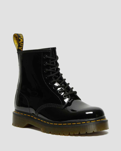 Shop Dr. Martens' 1460 Bex Patent Leather Lace Up Boots In Black