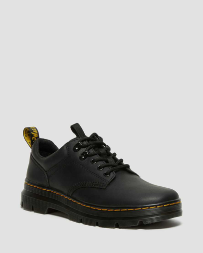 Dr. Martens Reeder Wyoming Leather Utility Shoes In Schwarz