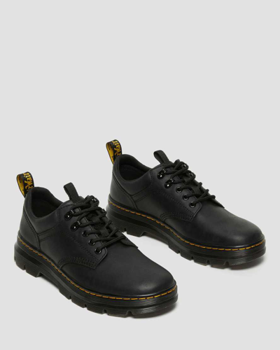 Dr. Martens Reeder Wyoming Leather Utility Shoes In Schwarz