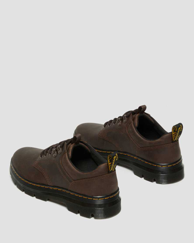 Dr. Martens' Reeder Crazy Horse Leather Utility Shoes Boots In Braun