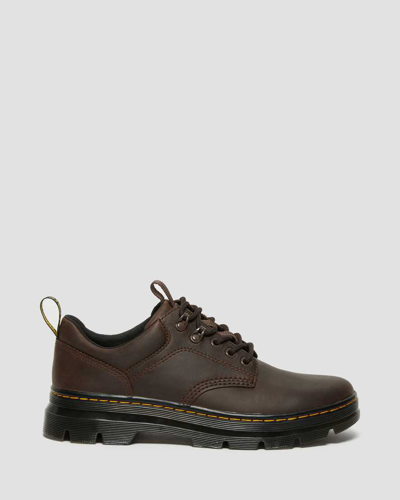 Dr. Martens' Reeder Crazy Horse Leather Utility Shoes Boots In Braun