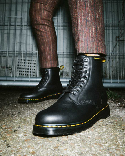 Dr. Martens' Dr. Martens 1460 Bex Combat Boots In Black Leather In Schwarz