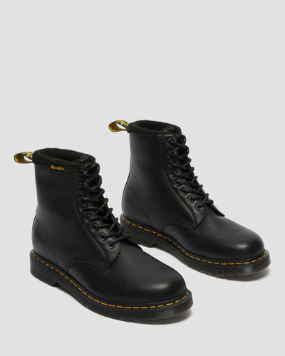 Dr. Martens' Dr. Martens 1460 Bex Combat Boots In Black Leather In Schwarz