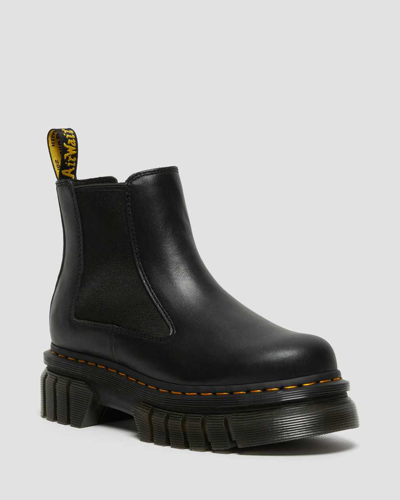 Shop Dr. Martens' Damen Audrick Nappa Lux Leder Plateau Chelsea Stiefel In Schwarz