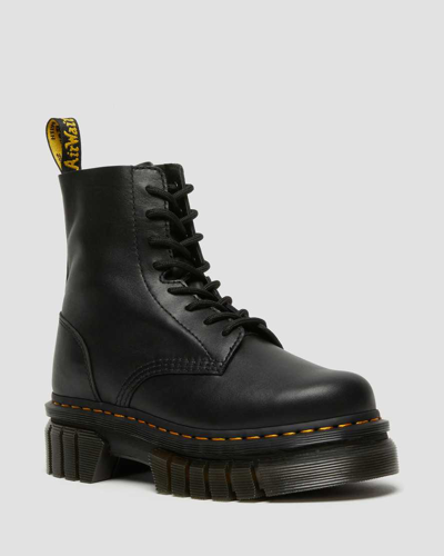 Shop Dr. Martens' Audrick Nappa Leather Platform Ankle Boots In Schwarz