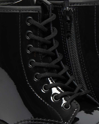 Shop Dr. Martens' Junior Sinclair Bex Patent Leather Boots In Black