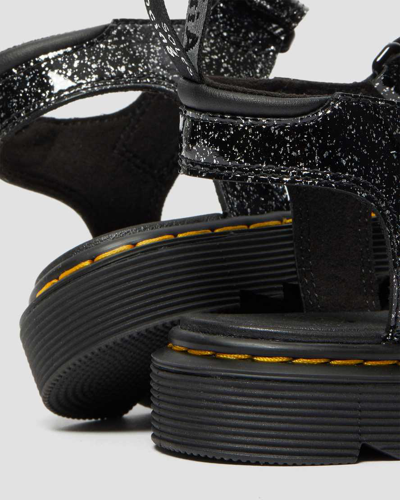 Shop Dr. Martens' Junior's Klaire Glitter Sandals In Black