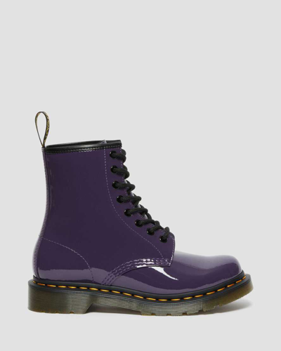 Shop Dr. Martens' 1460 Women's Patent Leather Lace Up Boots In Blackcurrant