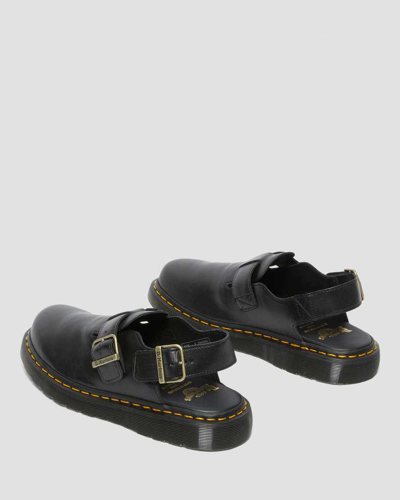 Shop Dr. Martens' Jorge Made In England Leather Slingback Mules In Schwarz