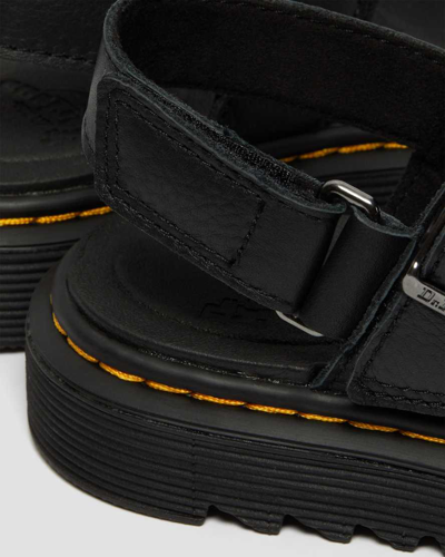 Shop Dr. Martens' Junior Kyle Leather Sandals In Black