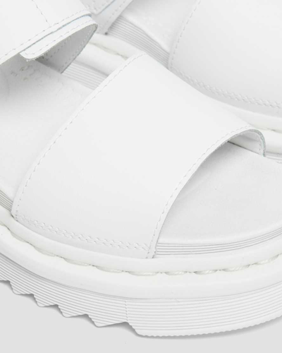 Shop Dr. Martens' Women's Voss Mono Hydro Leather Strap Sandals In White