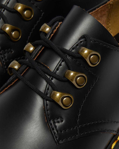 Shop Dr. Martens' Leona Lo Vintage Smooth Leather Heeled Shoes In Black